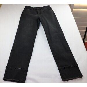 FDJ French Dressing Jeans Womens size 2 Black 24x27 Olivia Flare Mid Rise Denim